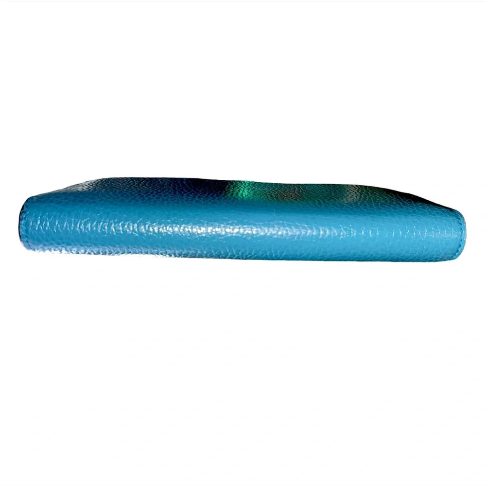 🩵GUCCI Turquoise Blue GG Calfskin Continental Wallet - Picture 6 of 15